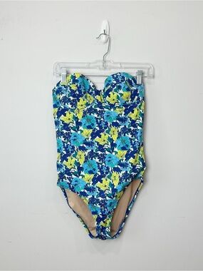 J. Crew Retro Floral One Piece Underwire Swimsuit